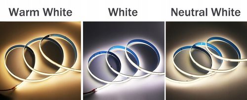 Taśma LED COB 12V 480 diod na metr Neon Neutralny 5m linia światła LED na Arena.pl