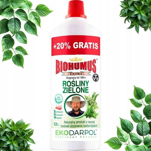 ekodarpol biohumus extra rośliny zielone 1l + 20% gratis na Arena.pl