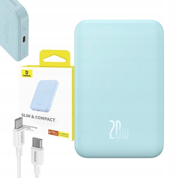 BASEUS MAGNETYCZNY POWERBANK MAGSAFE 5000MAH ŁADOWANIE INDUKCYJNE QC 20W zdjęcie 1