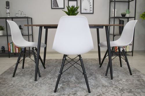 Krzesło OSAKA białe / nogi czarne x 3 na Arena.pl