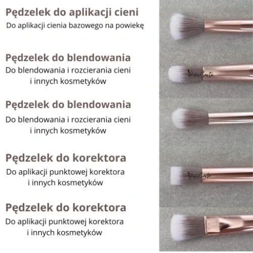 Komplet Pędzli do makijażu Pędzle Profesjonalne 10 na Arena.pl
