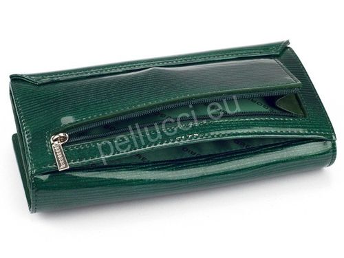 Portfel damski skórzany PELLUCCI LN-102 Zielony na Arena.pl