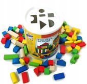 Klocki Drewno Wiaderko Sorter WoodyLand 100 el.