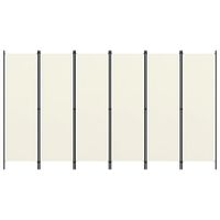 Parawan 6-panelowy, kremowy, 300 x 180 cm