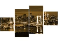 90CM 160 OBRAZ 4 ELEM RAINBOW BRIDGE TOKIO ŚCIENNY