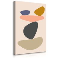 Obraz Canvas Do Salonu Kolorowe Kamienie Pastele Styl Boho 80cm x 120cm