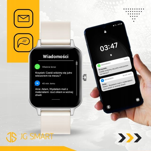 SMARTWATCH ZEGAREK DAMSKI ROZMOWY MENU PL PULS SMART WATCH SREBRNY 2 PASKI zdjęcie 3