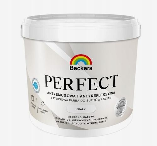 Farba BECKERS PERFECT WHITE do sufitów i ścian 9L na Arena.pl