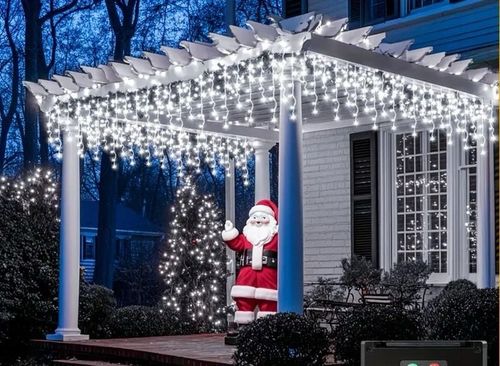 SOPLE LED 300 Zimny Biały+FLASH 14m Kurtyna Świetlna Lampki Zewnętrzne IP44 na Arena.pl