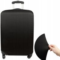 ELASTYCZNY POKROWIEC NA WALIZKĘ CZARNY OCHRONNY NA BAGAŻ M 62x 43x 27CM