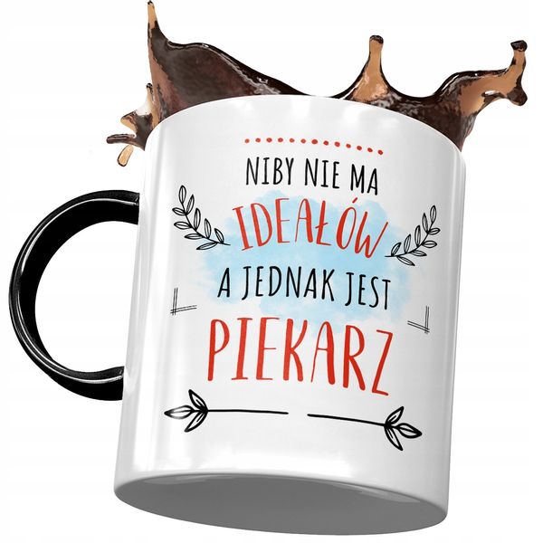 Kubek Czarny Piekarza Idealny Piekarz Z Nadrukiem Ze Zdjęciem zdjęcie 1