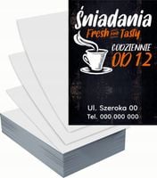 Ulotki A4 reklamowe firmowe 1000szt projekt w cenie ŚNIADANIA