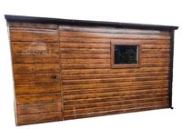 SCHOWEK - DOMEK OGRODOWY 4M X 3M SPAD W PRAWO - DRZWI + OKNO 4X3 GB298