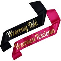 Komplet szarf Wzorowy Teść oraz Wzorowa Teściowa