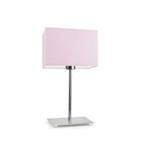 Lampka AMALFI abażur jasny różowy stelaż chrom