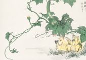 Plakat 66,5x46,5cm Chick, Kashu Japoński Vintage do Salonu