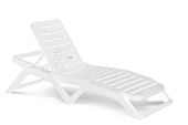 LEŻAK OGRODOWY BASENOWY ROCCO REGULOWANY BIAŁY