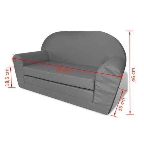 Sofa Amerykanka Dziecięca Szara na Arena.pl