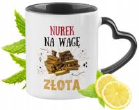 Kubek Czarny Z Uszkiem W Kształcie Serca Dla Nurka Na Prezent