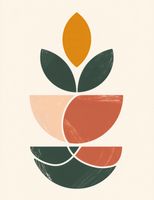 Plakaty do salonu boho nowoczesny 50x65cm Zrównoważony Wzrost