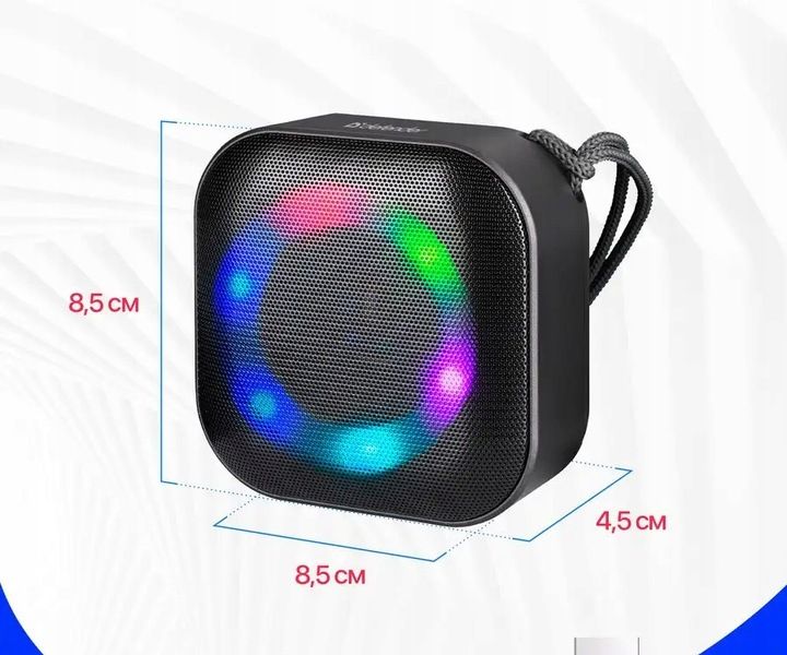 Przenośny Zewnętrzny Głośnik Bluetooth 5.3 LED Mobilny Bezprzewodowy USB-C zdjęcie 7