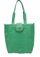 Laura Biaggi - torebka shopper dżety zielony groszek mat M250