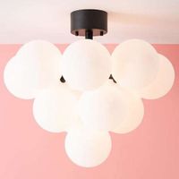 Sufitowa LAMPA modernistyczna MERLOT 107913 Markslojd plafon OPRAWA szklane kule balls czarne białe