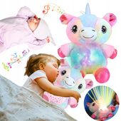 JEDNOROŻEC ZABAWKA PLUSZOWA Z PROJEKTOREM LAMPKA NOCNA POZYTYWKA MELODIE