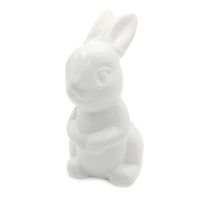 KRÓLIK WIELKANOCNY BIAŁY DEKORACJA ŚWIĄTECZNA FIGURKA CERAMICZNA