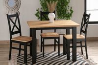 stół monte dąb złoty craft/czarny 70x100