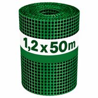 SIATKA RABATOWA PLASTIKOWA OGRODZENIOWA 120cmx50m PCV ZIELONA 1,2x50m