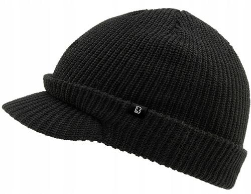 CZAPKA ZIMOWA MĘSKA DAMSKA Z DASZKIEM BRANDIT SHIELD CAP NA ZIMĘ CZARNA na Arena.pl