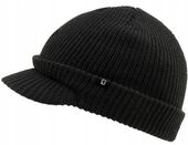 CZAPKA ZIMOWA MĘSKA DAMSKA Z DASZKIEM BRANDIT SHIELD CAP NA ZIMĘ CZARNA
