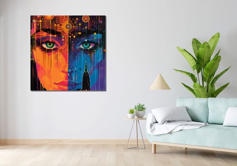 Obraz 100x100cm Cyfrowa Psyche zdjęcie 2