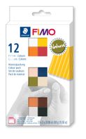 Zestaw 12szt masa termoutwardzalna FIMO SOFT modelina ozdoba NATURAL 12x25g