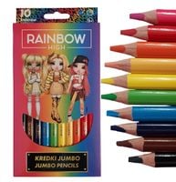 KREDKI OŁ TÓJKĄTNE JUMBO RAINBOW HIGH 10 KOL A1226