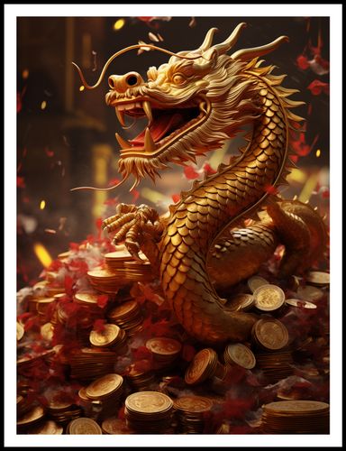 Plakat 75x100cm Smok Bogactwa na Arena.pl