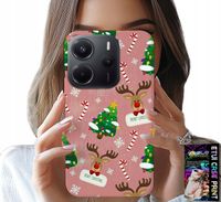 ETUI DO XIAOMI NOTE 14 4G - ŚWIĄTECZNE RENIFERY CHOINKI LASKA WZORY