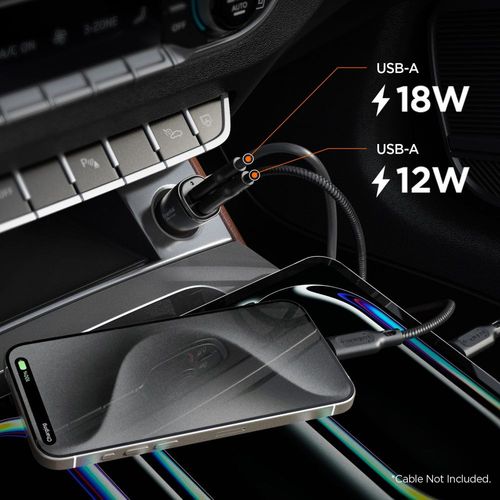 spigen essential ev302 2-port car charger 30w black na Arena.pl