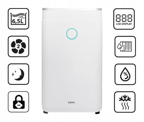 Osuszacz powietrza EBERG AZARI pochłaniacz 20l/24h +WiFi +TIMER +higrostat na Arena.pl