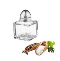 Solniczka pieprzniczka przyprawnik mini szklany sól pieprz 20 ml kwadratowy