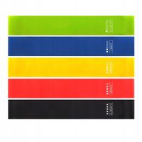 ZESTAW 5 GUM DO ĆWICZEŃ TAŚMY OPOROWE BAND FITNESS