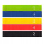 ZESTAW 5 GUM DO ĆWICZEŃ TAŚMY OPOROWE BAND FITNESS