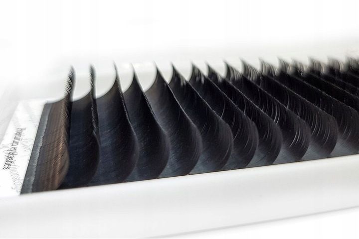 Rzęsy do przedłużania czarne PLATINUM 0.10 C 9mm zdjęcie 3