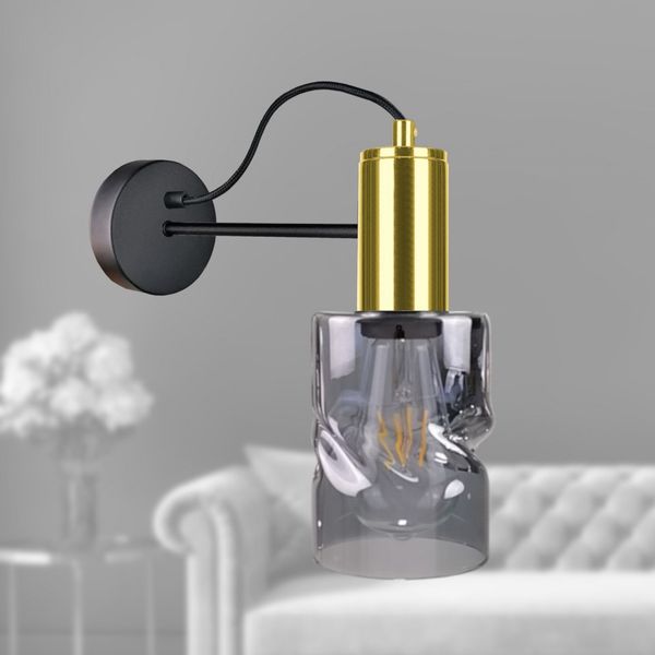 Kinkiet 1xE27 INGER BLACK/GOLD zdjęcie 2