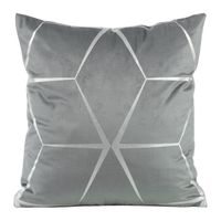 Poszewka welwetowa z nadrukiem BLINK28 45X45 stalowa