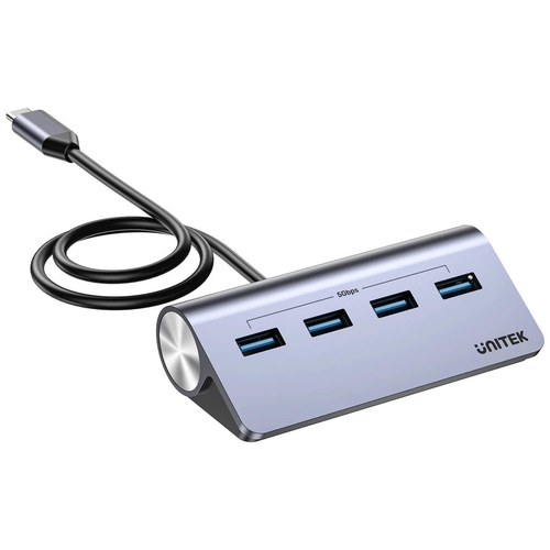 Unitek Ergonomiczny hub USB-C | 4x USB-A | 5Gbps na Arena.pl