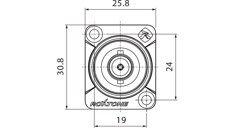 Roxtone gniazdo tablicowe dwustronne BNC RAB75D zdjęcie 4