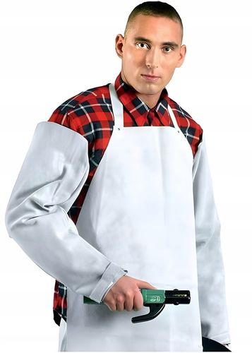 Lekki Fartuch Spawalniczy Skórzany Ochronny Dla Spawacza Trudnopalny 72x122 na Arena.pl