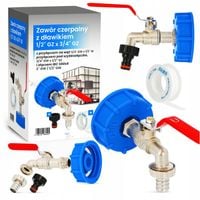 ZAWÓR CZERPALNY KRAN MAUZERA ZBIORNIKA IBC 1000L 3/4x1/2 SZYBKOZŁĄCZE